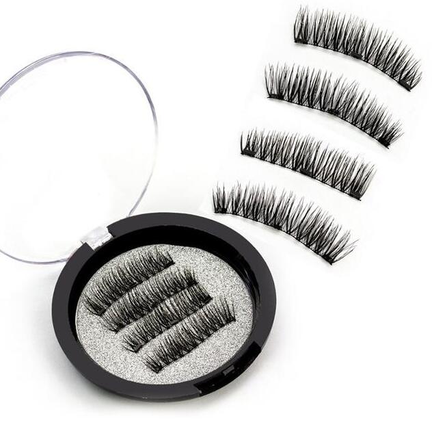 

7 Style Magnetic eyelashes with 3 magnets handmade 3D/6D magnet lashes natural false eyelashes comfortable with Gift Box Free Shipping