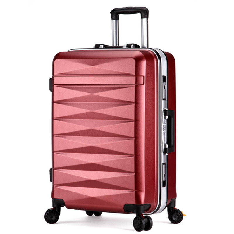 

Men women travel trolley case suitcase bags student shipping box aluminum frame universal wheel ABS PC luggage bag 20 24 inch password box