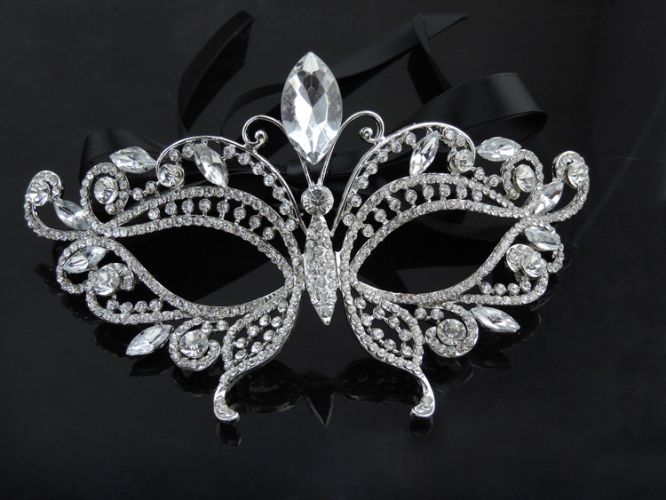 

Women's Rhinestone Diamond Dance Half Face Mask Europe and America Masquerade Supplies