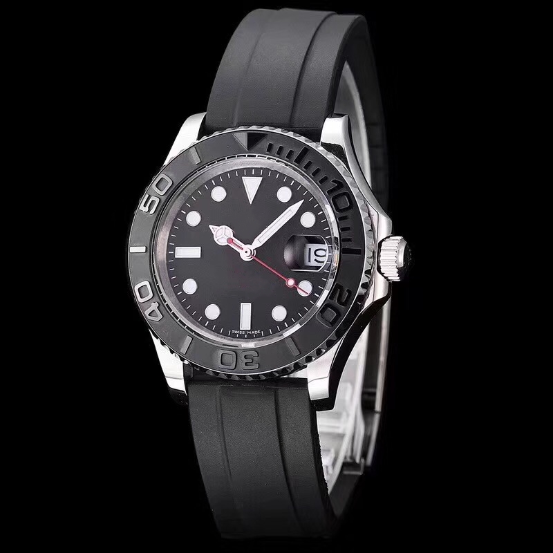 

42mm rubber luxury watch Ceramic Bezel Stainless Steel Automatic Mechanical Mens Men Watch Watches sport watch, Waterproof