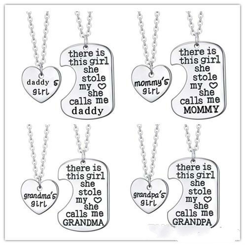 

Mother Daughter Jewelry There Is This Girl She Stole My Heart She Calls Me Mommy Mommy's Girl Engraved Heart Pendant Necklaces Necklace