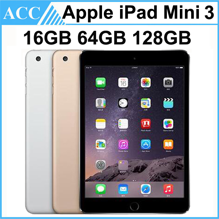 

Refurbished Original Apple iPad Mini 3 WIFI Version 16GB 64GB 128GB 7.9 inch Retina Display IOS Dual Core A7 Chipset Tablet PC Free DHL 1pcs