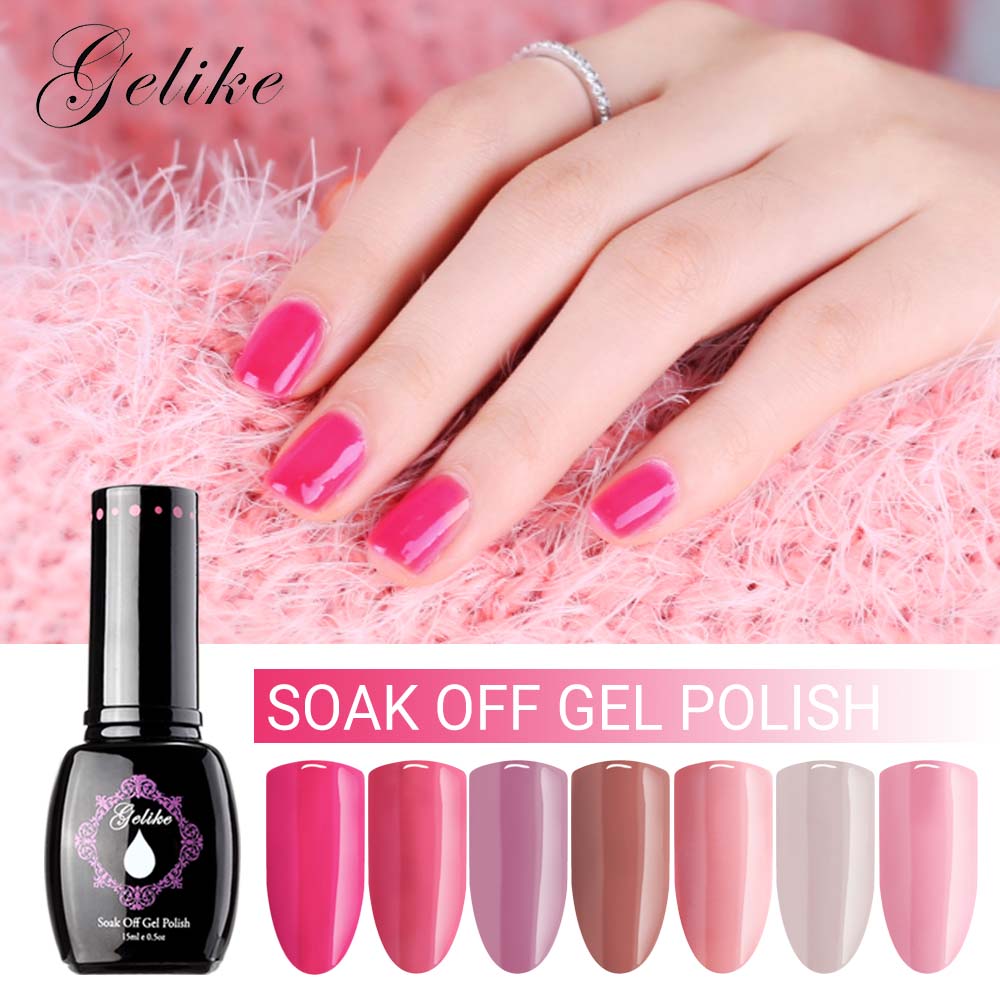 

Gelike 15ML Gel Polish Soak Off UV Long Lasting Nail Art Gel Varnish Lacquer Manicure 25 Colors, 024