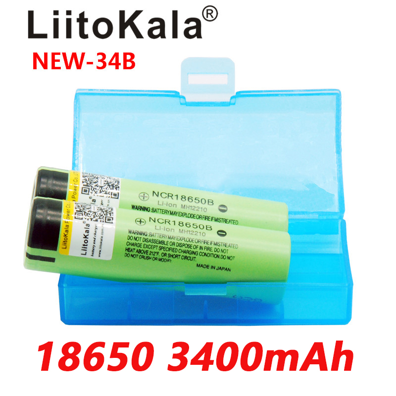 

LiitoKala new original NCR18650B 34B 3.7V 18650 3400mAh rechargeable lithium battery for Panasonic flashlight battery