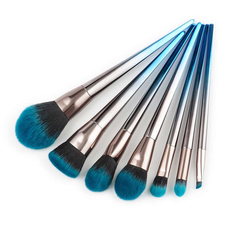 

7cs Makeup Brushes Set Diamond Handle Powder Foundation Blusher Contour Eyebrow Eyeshadow Brush Cosmetic Tools Pincel Maquiagem