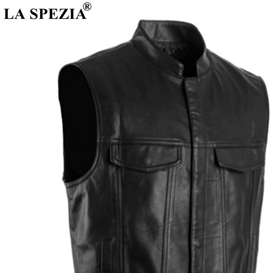 jaqueta de couro sem manga