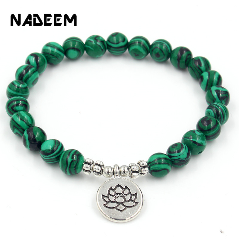 4//6//8MM Noir Lava Rock Stone Yoga Mala Perles Charme Bracelet Hommes Femmes Bracelets
