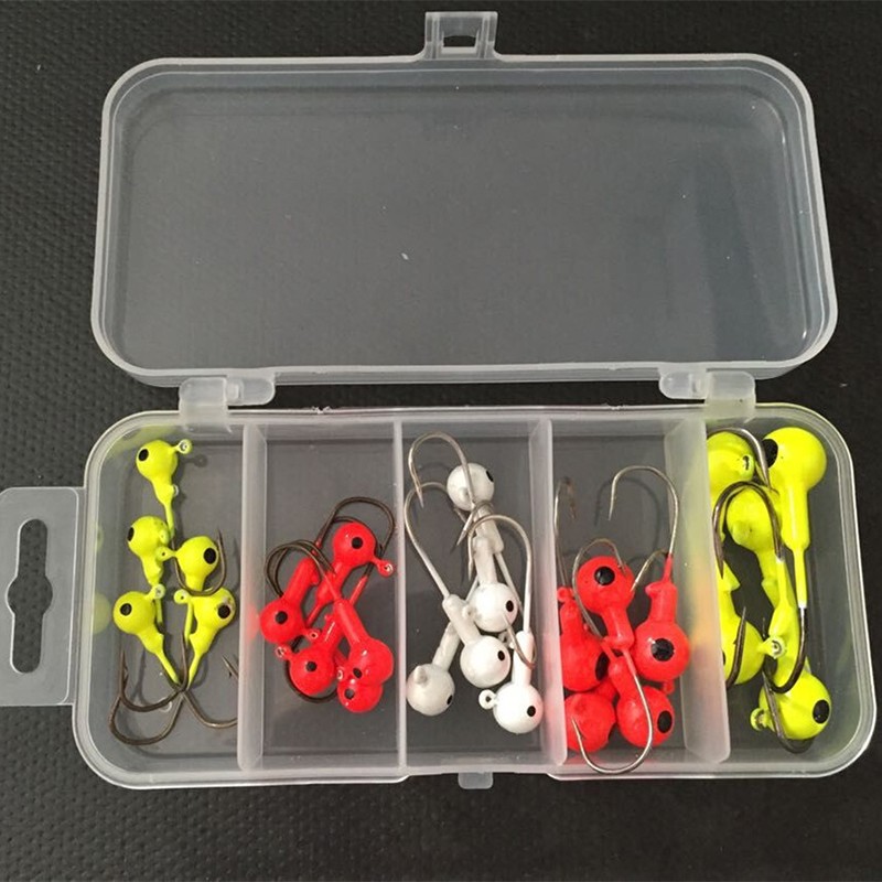 2020 New Arrival Fishing Jig Head Hook Hooks With Plastic Box Fishing
