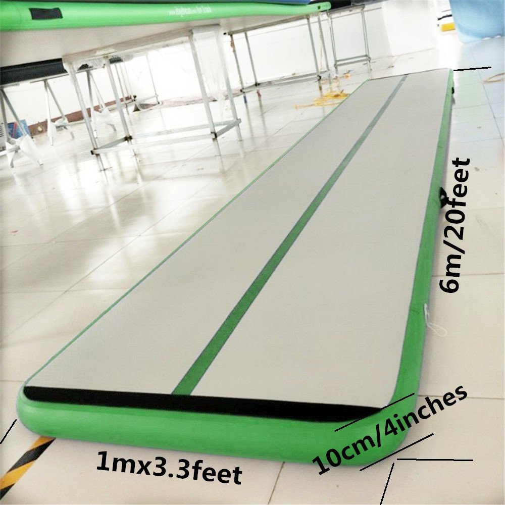 

6x1x0.1m inflatable tumbling mat airtrack training set for home use sealed air track