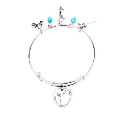 

Women DIY Charm Jewelry Bracelets Alice In Wonderland Crystal Pendants Bangle a Bracelet Cosplay Wristband Pendant Accessories