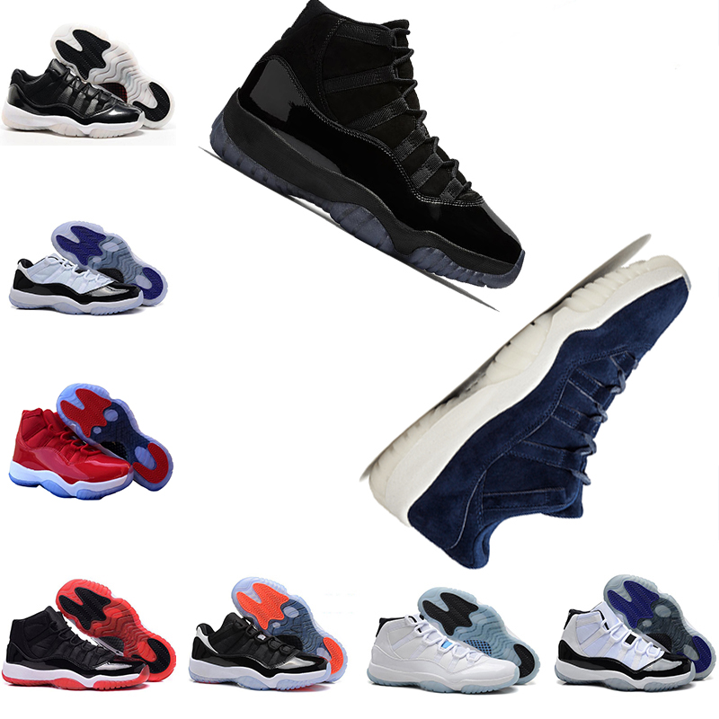 

Cheap tennis popular shoes 11 PRM Heiress Black Stingray Men Women Basketball Shoes 11s black gold Sports Shoes trainer free shipping, Low varsity red