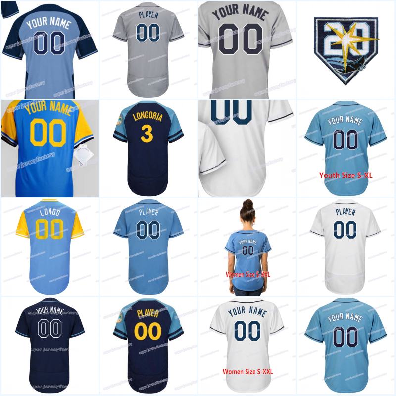 Hommes 46 Jose Alvarado 35 Matt Andriese Femmes / Adolescents 22 Chris Archer 72 Yonny Chirinos 37 Alex Colome 87 Chandails de Baseball Jose De L