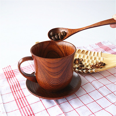 

Primitive Handmade Natural Wood Coffee Beer Juice Milk Tea Mug Wooden Cup