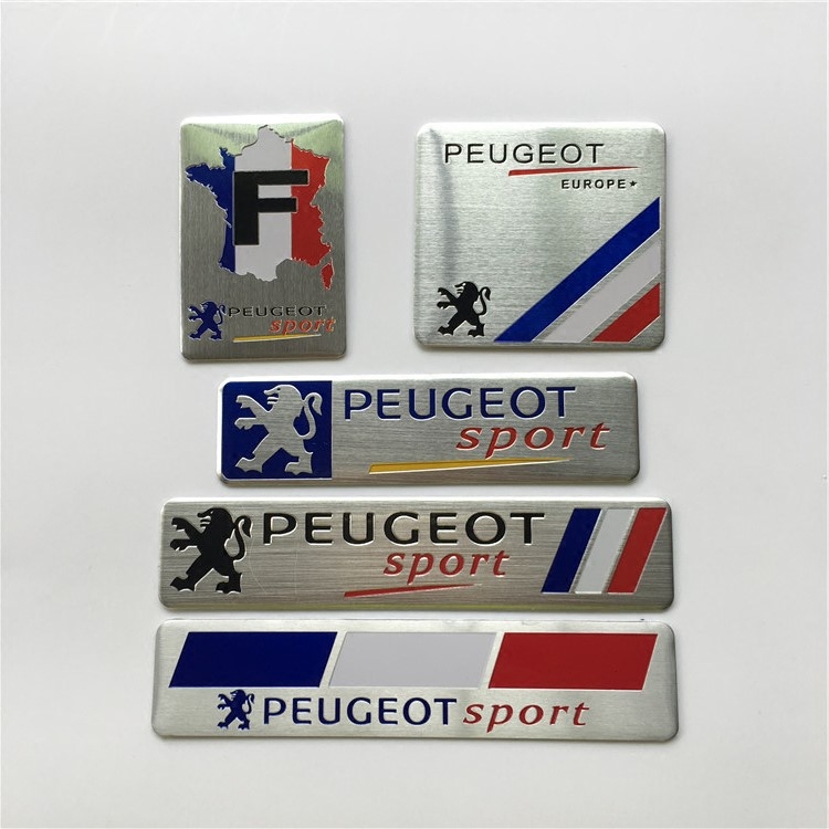 Nouveau en aluminium 3D france voiture drapeau rectangle chrome emblème insigne sticker logo