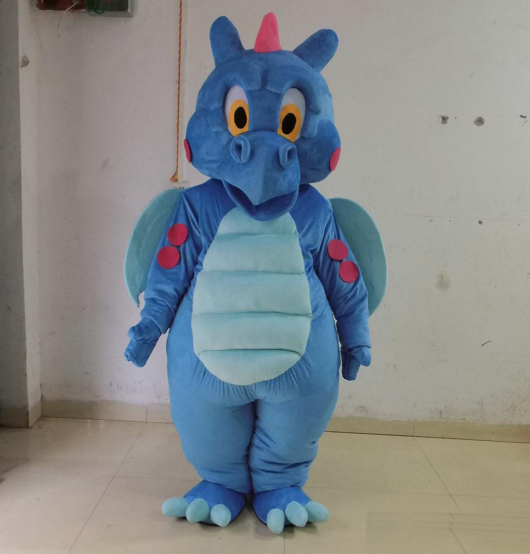

2018 High quality little dino cartoon dinosaur mascot costume for adult to wear for sale, Blue