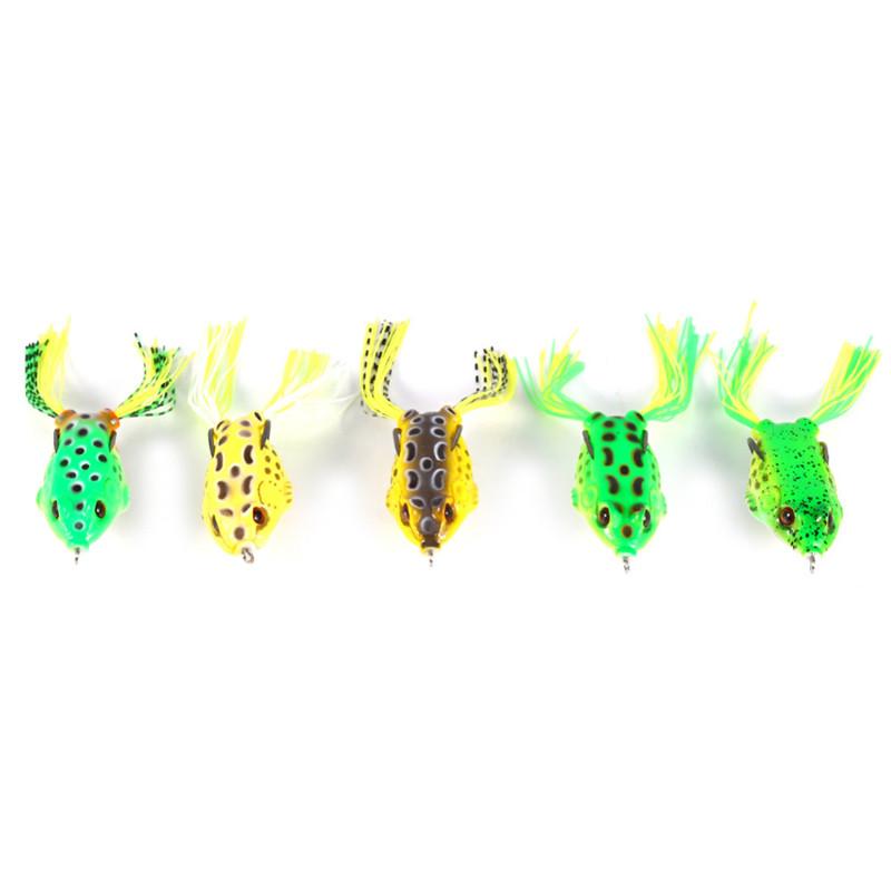

5cm-8g 5.5cm-11g Soft Rubber Body Smulation Ray Frog Snakehend Blackfish Crankbaits lure 5color Topwater Swimming Freshwater fishing bait