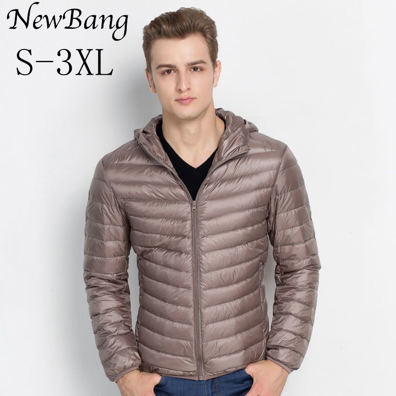 NewBang Brand Feather Parka Men Duck Down Jacket Ultra Light Down Jacket Men's Portable Warm Windproof Coats Lightweight Jackets Y181101