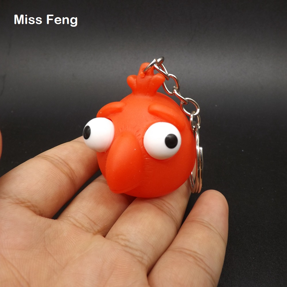 

Extruding Raised Eyes Antistress Game Bird Animal Model Keychain Toys Novelty Halloween Practical Joke Prank Model