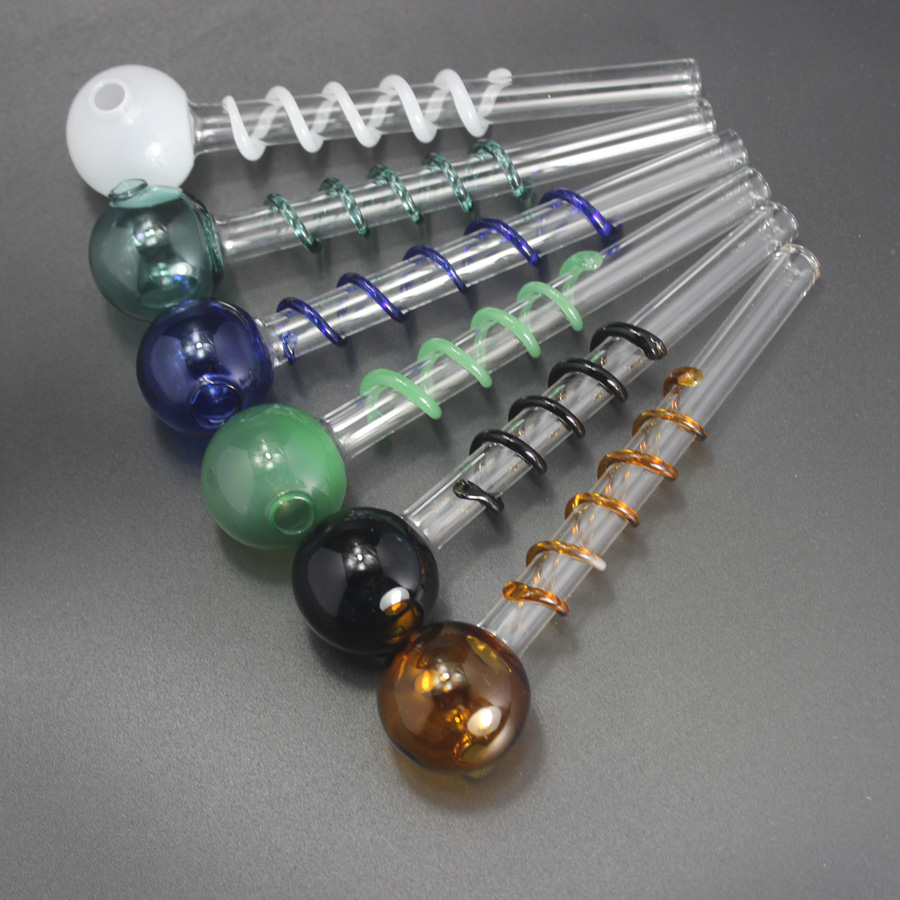

Glass Oil Burner Mini Hand Pipe Various Color 12cm Smoking Pipe