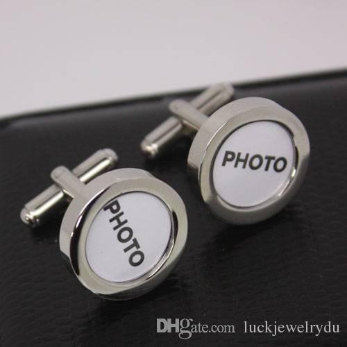 Unique cuff links with your names or wedding photos on the cufflinks copper material 12pr per lot