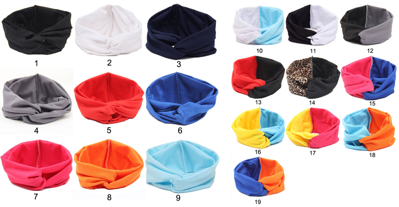 

Top Quality Patchwork Turban Headbands for Women Twist Stretch Hairbands Sport Headband Yoga Headwrap Head Band Bandana Girls Hair Accessory, Multi