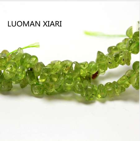 

Wholesale Irregular Gravel Shape 5-8 mm Olivine Peridot Natural Stone Beads For Jewelry Making DIY Bracelet Necklace Stand 15''