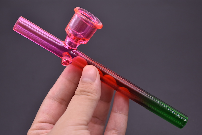 

Newest Quality 15cm Big Brand labs glass tobacco pipe rainbow hand Steamroller pipe for smoking dry herb
