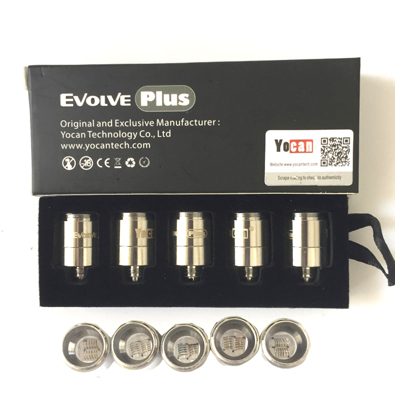 

Original Yocan Evolve Plus Coil Head Evolve Plus Quatz Dual Coils Fit Evolve Dry Herb Vaporizer Pen Kits Vs XL Coils