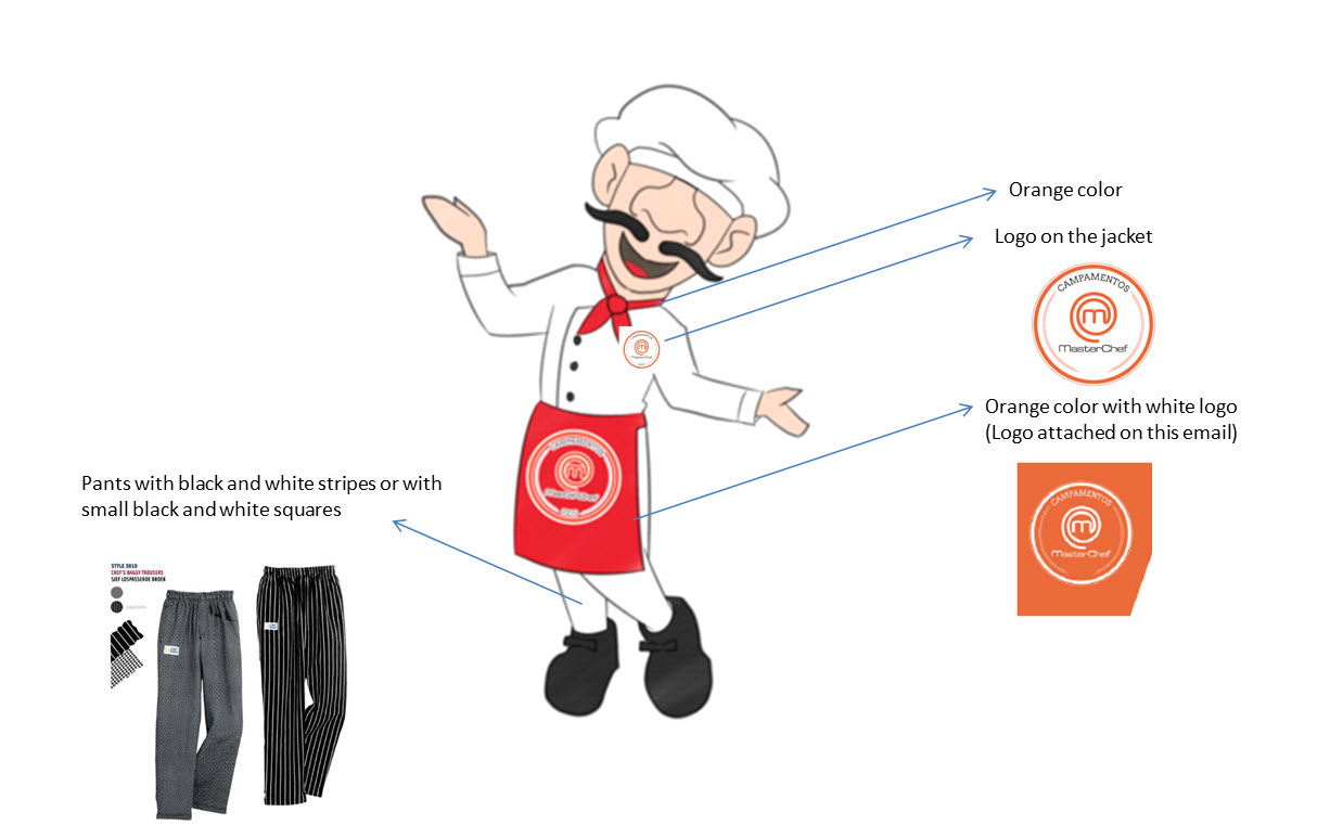 

Custom Newly designed chef monster mascot costume Adult Size free shipping, White