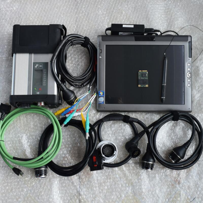 

mb star c5 for mercedes diagnosis TOOL cars trucks super ssd 360gb latest version laptop le1700 tablet touch screen pc
