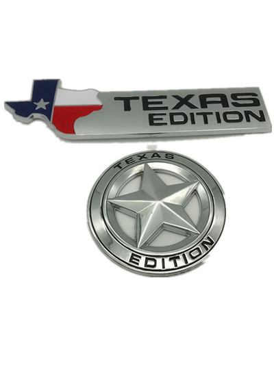 

1 SET Silver TEXAS EDITION Emblem Badge for Ford 150 250 350 Tailgate Universal