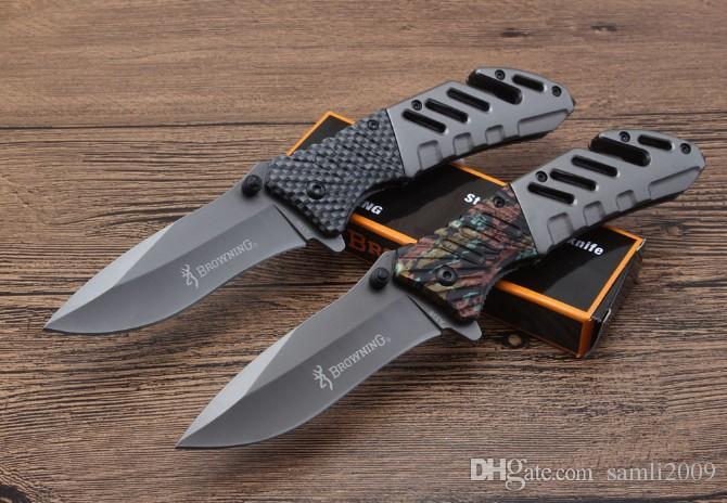 

hot sell survival camping knife browing new folding knife A339 2styles 440blade 58HRC color boxwholesale price outdoor tools EDC