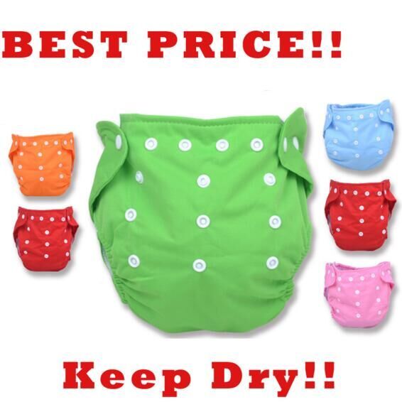 Baby Diapers Washable Reusable Nappies Grid Cotton Training Pant Cloth Fraldas Winter Summer Version 6 PCS Mix Color Order Wholesale-image-427593123