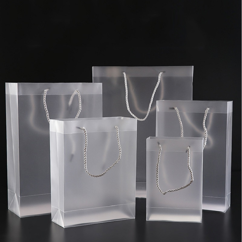

Matte Clear Handbags for Garment Cosmetics Makeup Festive Gift and Travel Transparent Plastic Clear Bag 10 Sizes Universal Packaging