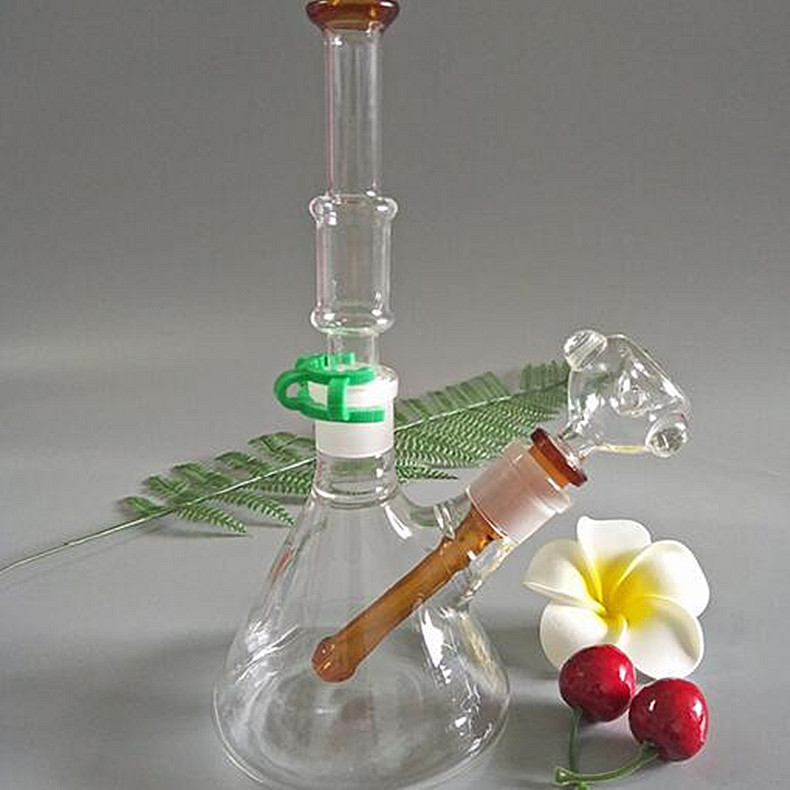 

High-quality two-in-one glass hookah drill pipe (G-313)