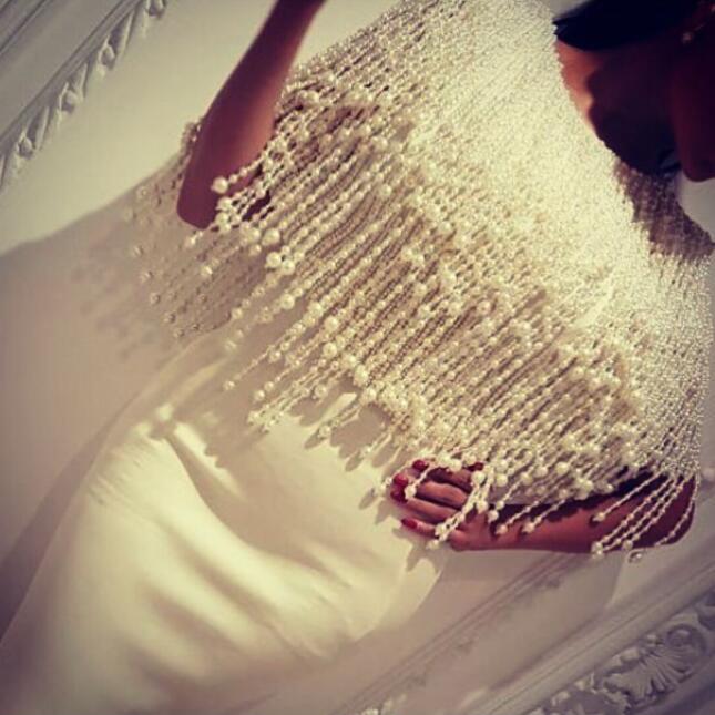 

Evening dress Yousef aljasmi Kim kardashian Puffy sleeve O-Neck Tassels Long dress Almoda gianninaazar ZuhLair murad, Same with picture