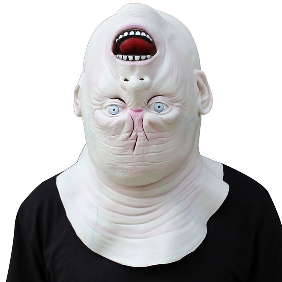 Realistic Halloween Upside Down Ghost Mask Grimace Latex Mask Full Head Realistic Halloween Upside Down Ghost Mask Grimace Latex Mask Full Head