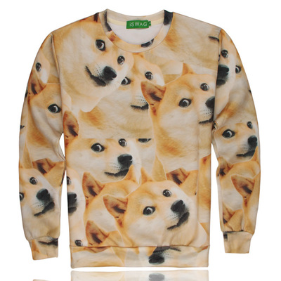 

Men' Hoodies & Sweatshirts 3D Funny Dog Printing Men Male Long Sleeves Pullover Spring Auntumn Sweatshirt High Street Fashion Top Clothing, Multi