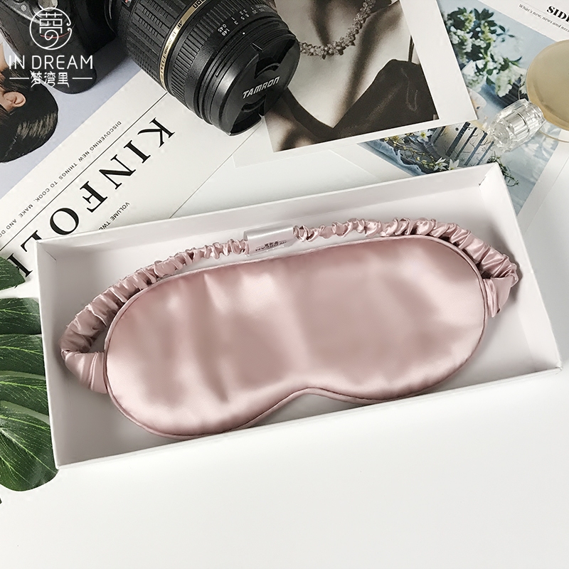 

Pure Silk Eye Mask Pink Grey Wedding Bridesmaid gifts bacholette party gift for guests free shipping