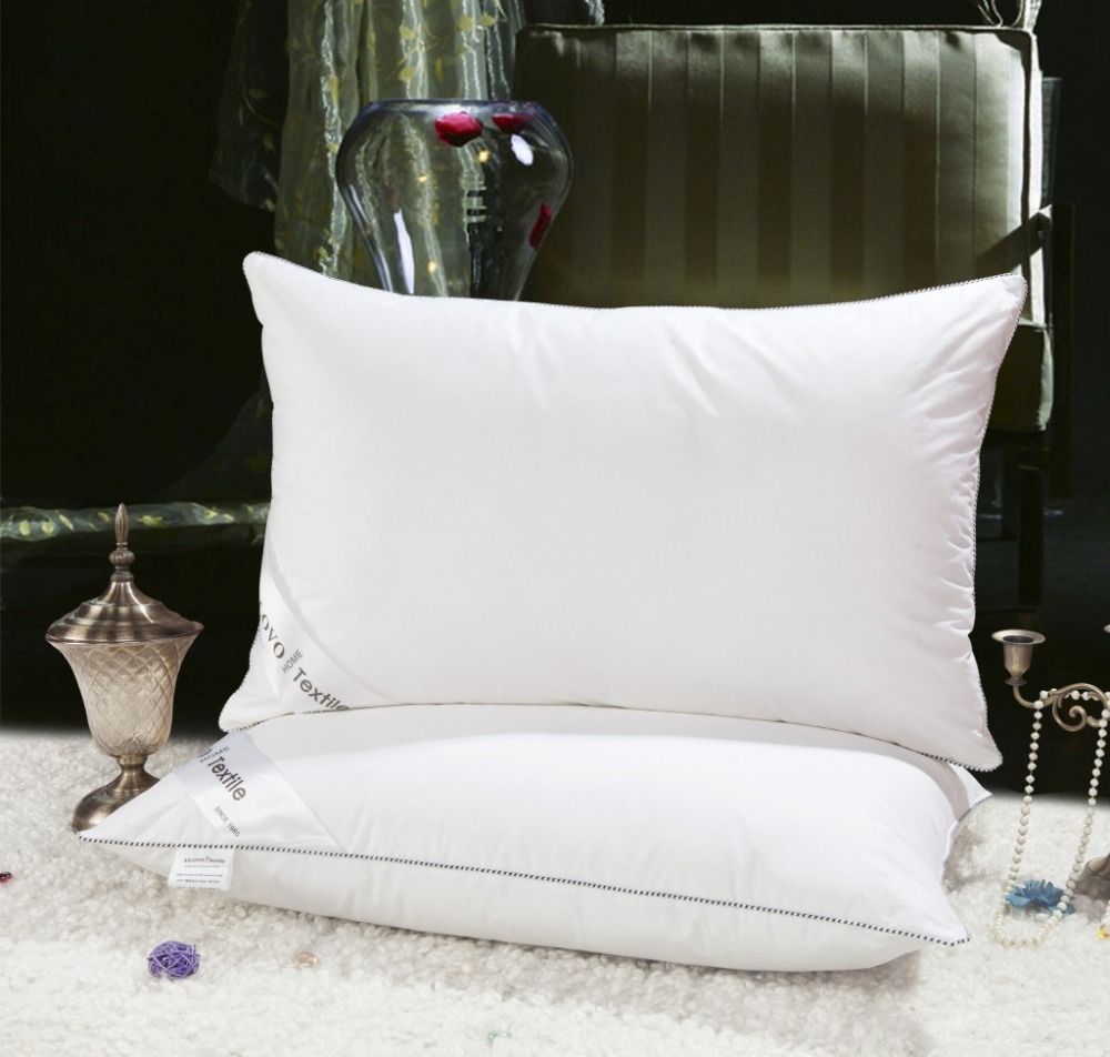 

Home Textile Sleeping Pillow 100% goose down light white Pillow Zero Pressure Memory Neck Health 48*74cm cotton