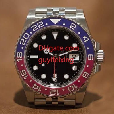 

Luxury Mens Watch 2018 Basel World 40mm GMT 126710 126710BLRO Pepsi Red Blue Cerachrom Asia 2813 Movement Automatic Mens Wristwatch Watches, Black