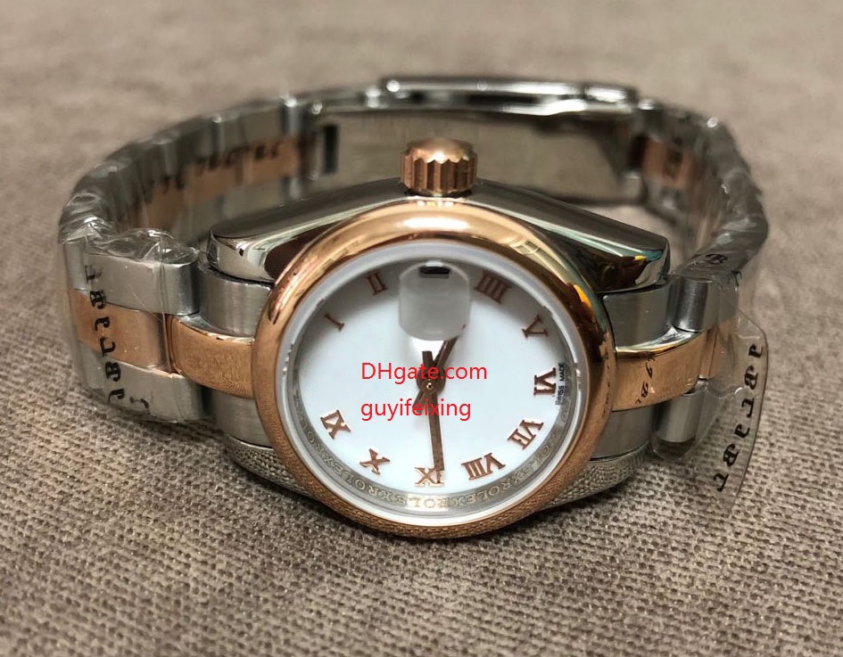2018 New Fashion Ladies Watch Women 26mm 279161 Sapphire Glass White Dial Rose Gold Automatic Mechanical Stainless steel bracelet watches