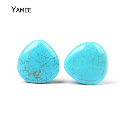 

15*15mm Natural Stone Turquoises Beads Blue Spacer Seed Beads For Jewelry Making Gem Stone Beads 20PCS/Pack