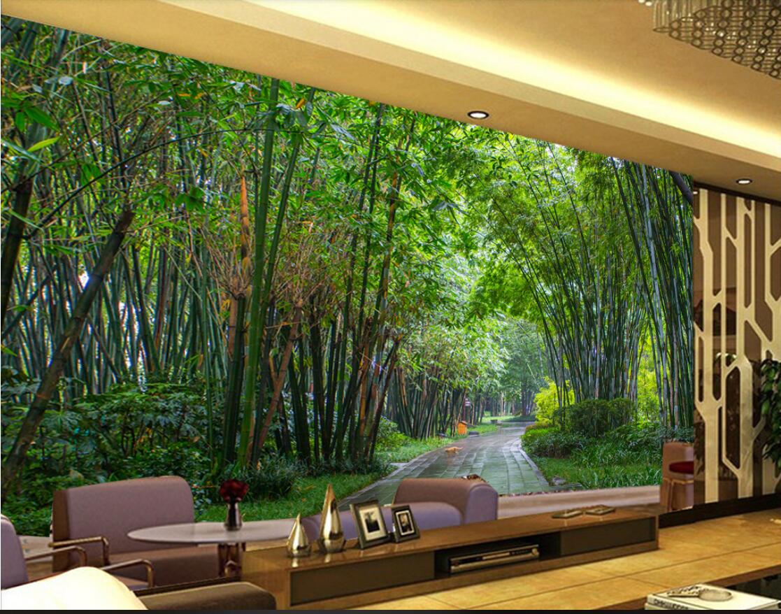

3d wallpaper custom photo mural Blinking 3D Bamboo Forest Landscape Mural Background Wall murals wallpaper for walls 3 d, Green