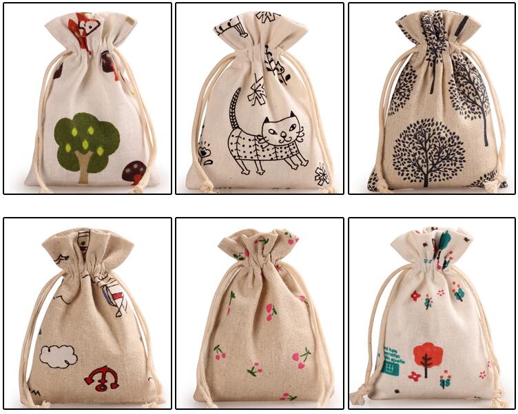 

Free Ship 50pcs 10*14cm 13*18cm 17*23cm Retro Countryside Linen Bag Sack Jewelry Earrings Necklace Bags Wedding Party Candy Beads Gift Bag