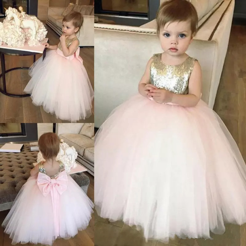 blush pink kids dress