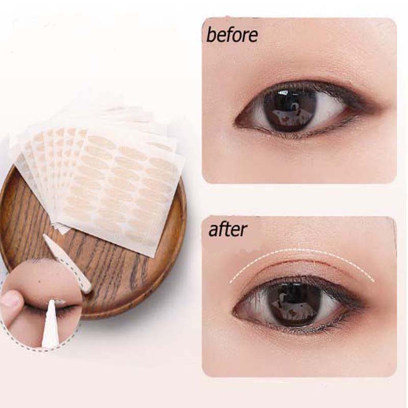 

240pcs Eyelid Tape Sticker Makeup Clear Lace mesh Big eyes Invisible double fold eyelid shadow stickerfold eyelid tape beauty tools