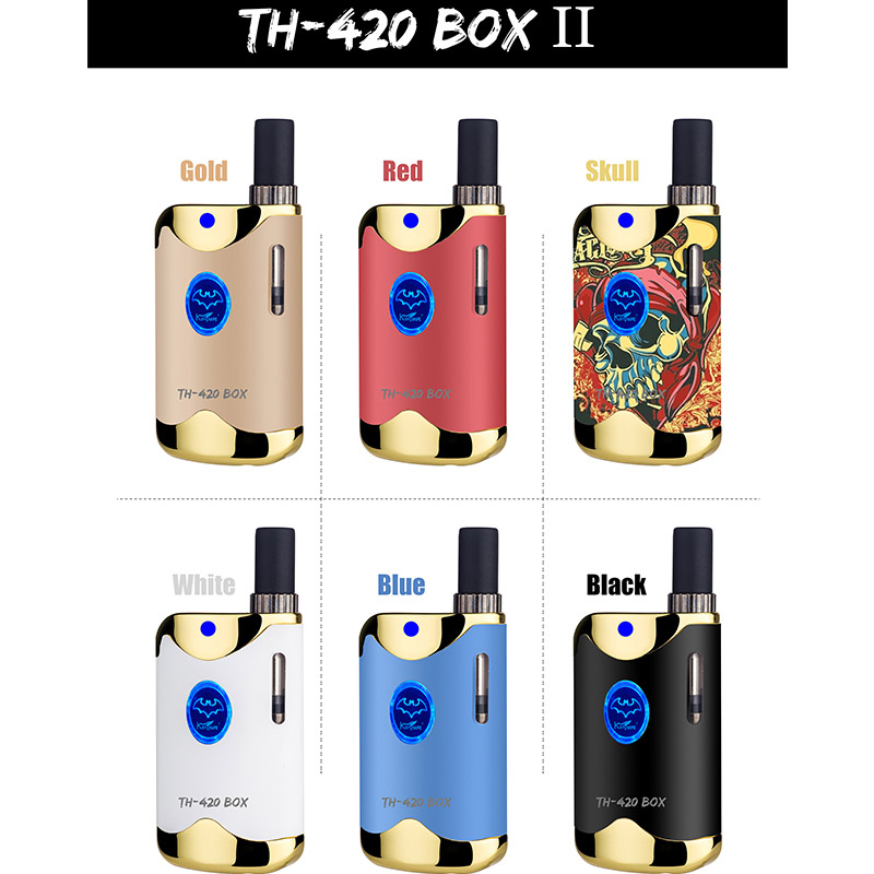 

100% Original Kangvape TH-420 II Starter Kit 650mAh VV TH420 2 Battery Box Mod 0.5ml 92a3 Thick Oil Cartridge Tank Authentic, Th-420 box mod no cartridge no red