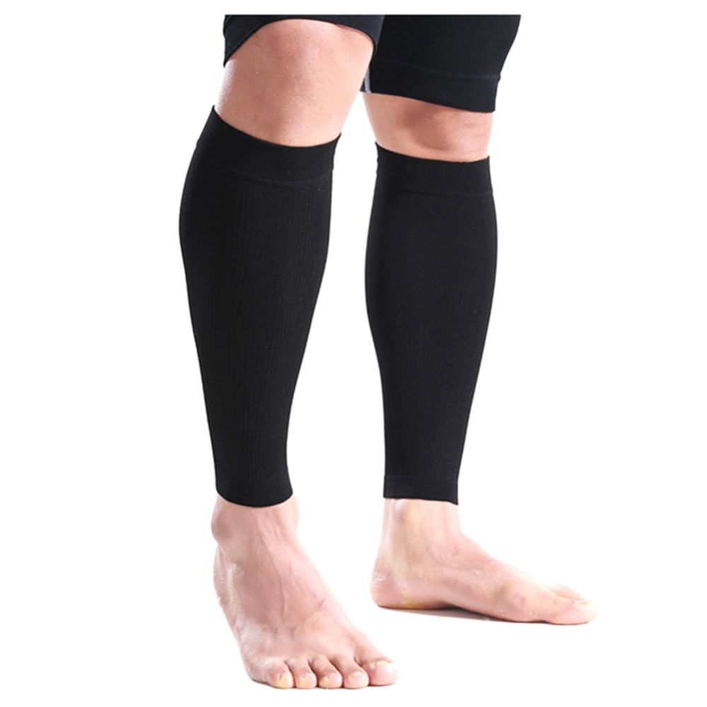 

S06 a pair of Basketball Guard Crus Sleeves Brace Outdoor Sports Gear Protective Sheath Soccer Running Knee Set of Legs M black, As pic
