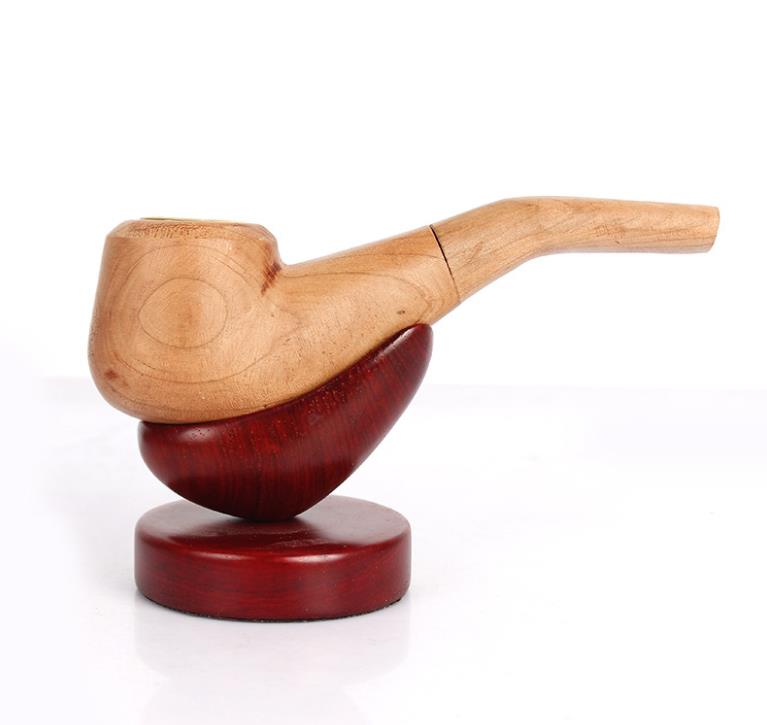 

Removable portable solid wood pipe simple old-fashioned free pipe smoking set